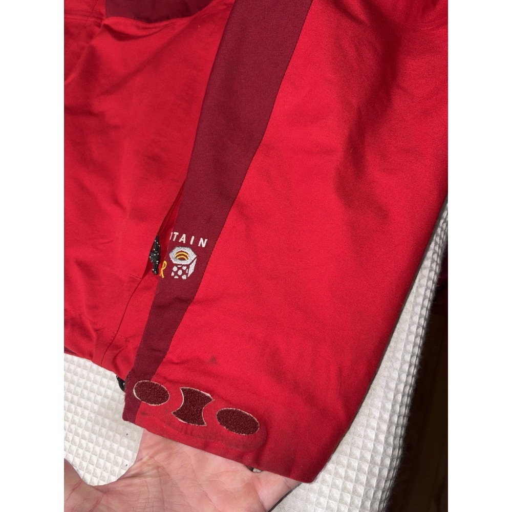 Mountain Hardwear Gore-Tex Rain Jacket Mens Medium Hooded Performance Shell Red - Picture 11 of 16